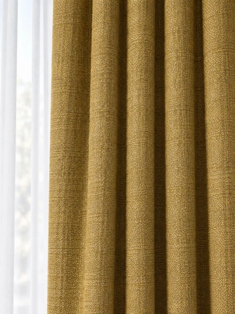 Hardal sarısı fon perde