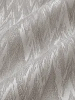 Krem bej alev desenli zigzag jakar fon perde dokuma jakar kumaş yakın çekim